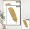 Designart - Glam pure Gold Feather II - Glam Canvas in Gold Frame